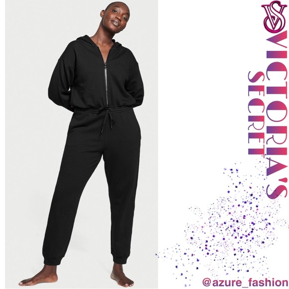 Victoria's Secret Pants - VICTORIA’S SECRET Cotton Fleece Hooded Jumpsuit!